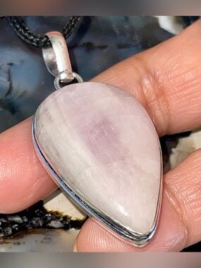 Beautiful Light Color Kunzite Pendant 2”
